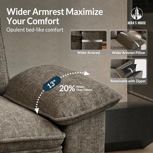 HERA'S HOUSE 158" Oversized Modular Sectional U Shaped Sofa,Chenille...
