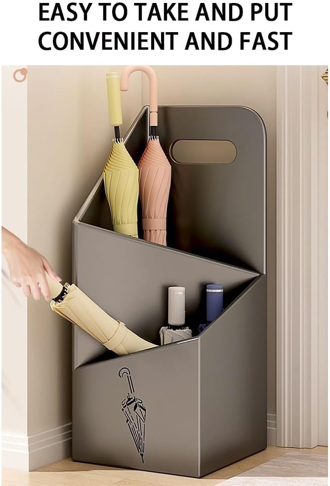 Creative Umbrella Stand, Umbrella Holder Rack with Partition Design, for Entryway, Office, Assembly Required(Gray)