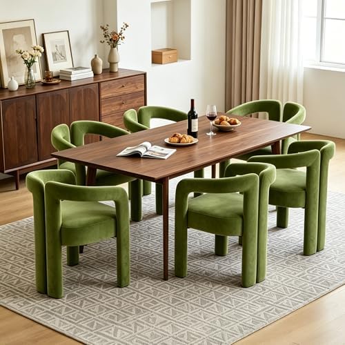 Modern Velvet Dining Chairs Set of 1, Mid Century Modern Upholstered Accent C...