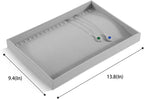 Necklace Holder Organizer, Velvet Jewelry Trays,Premium Necklace Case,Luxury Jewelry Displays,Grey Bracelet Organizer