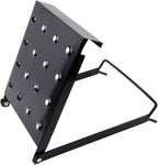 Telescoping Folding Ladder Shelf for Aluminum Alloy Construction Designed to Support Tools Oil Drums and Personnel on Scaffolding (Silver)