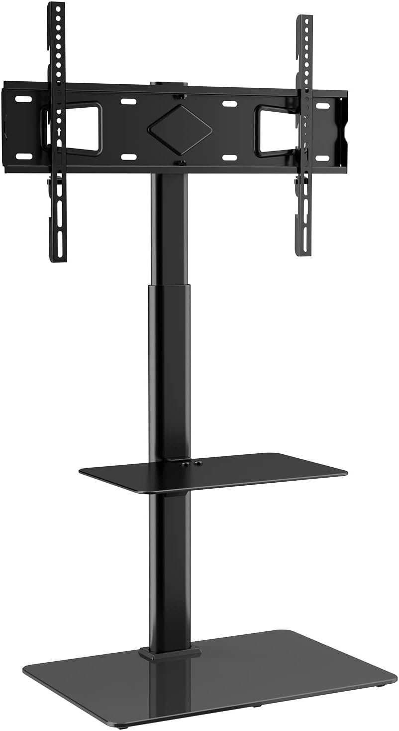 VEVOR TV Stand Mount, Adjustable Swivel Floor Stand for 32-65 Inch TVs, Porta...