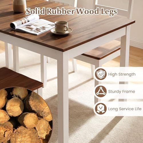Giantex 7-Piece Dining Table Set for 6, Rectangular 60-inches Kitchen Table a...