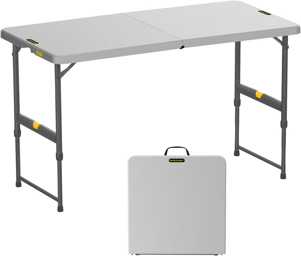 FanttikOutdoor Folding Table 4 Foot Quick Adjust Portable Plastic 4 Heights |...