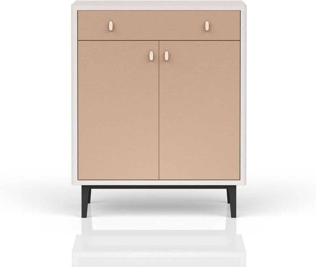 Light Luxury Style Large Storage Cabinet, Two Cabinet Doors, Dual Color Matching,for Kitchen