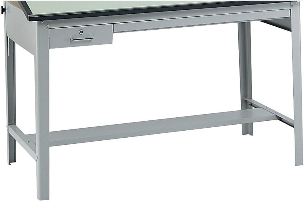 Pemberly Row Modern Drafting Table Base, Heavy-Gauge Steel Frame, Gray Finish...