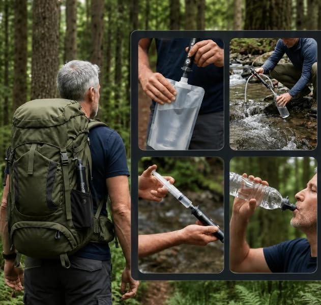Tactical PureX Water Filter Straw, Portable Water Purifier (5)