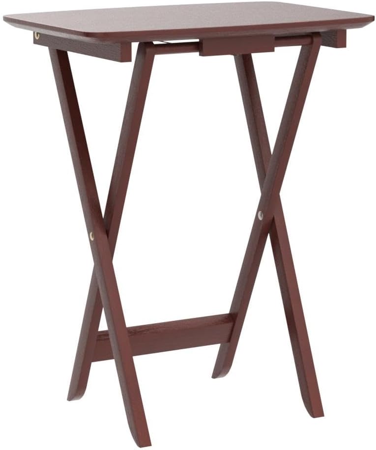 Winsome Darlene Set of 2 Foldable Snack Tables, Walnut, 26" | Easy to St...