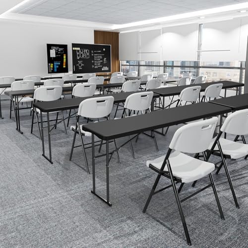 VINGLI 6 FT Narrow Folding Table, Tabletop Folded in Half, Premium Quality HD...