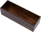 Bamboo Drawer Organizer - Kitchen Utensil Organizer Silverware Tray Cutlery Holder，Office Desk Supplies and Accessories,8.9 * 3 * 2.6,Nut-brown