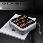 Portable CD Holder Case with Strap Life Is Better With Anime Ramen Gaming, 40-Capacity Hard Plastic Storage Binder, Protective Wallet for Car Office Travel