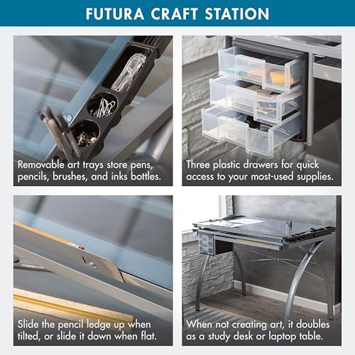 SD Studio Designs 10050 Futura Craft & Drawing Table with Adjustable Temp...