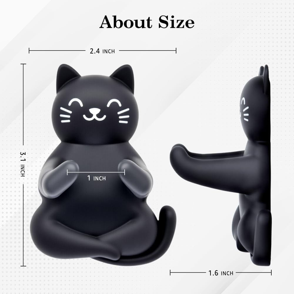 Cute Cat Razor Holder Shower, Black Cat Bathroom Decor, Cute Gadgets Leg Razor Holder, Funny Bathroom Decor Accessories for Women Mom Sister Friend Wife Girlfriend, Black Cat Gifts for Women