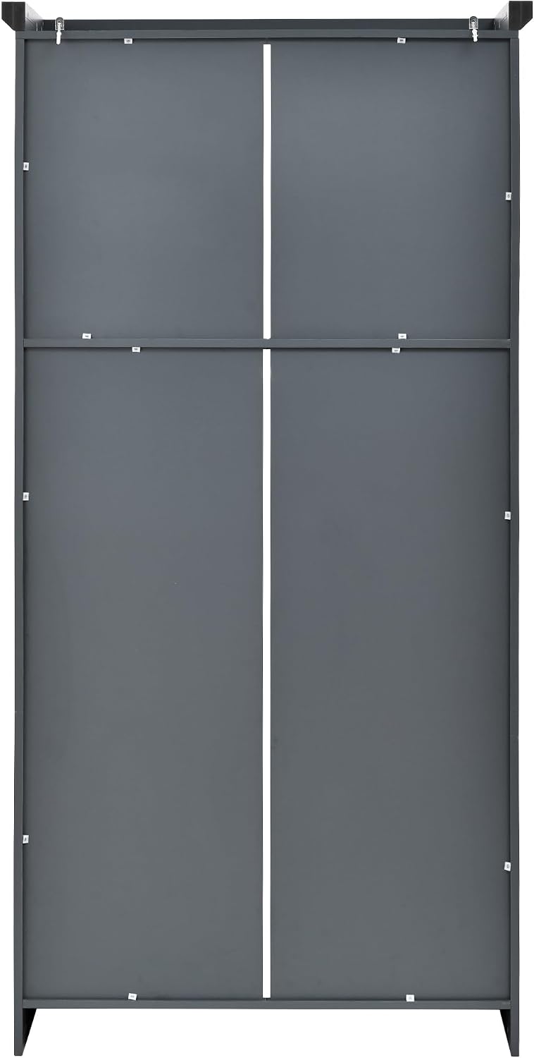 Polibi Freestanding Pantry Cabinet 35.5"x17.6"x70.9", Tall 4-D...