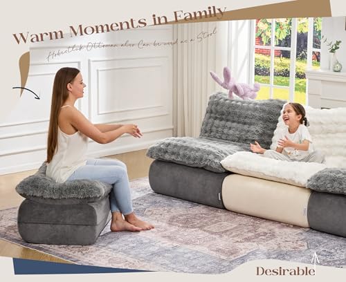 Hobestluk Small Couch Sofa Chaise Lounge Chair Recliner Chair with Footrest |...