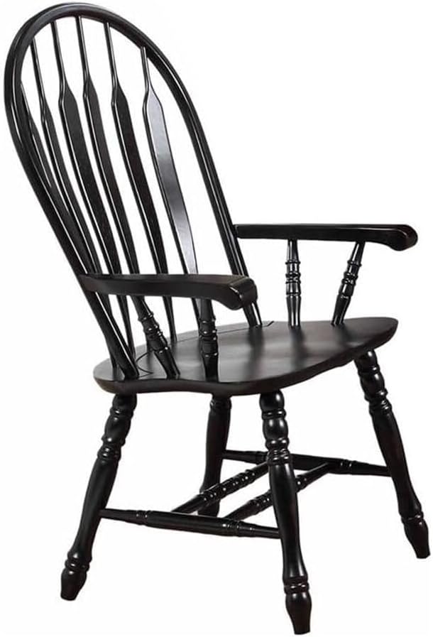 HomeStock Comfort Back Dining Armchair with Sculpted Arms and Contoured Seat ...