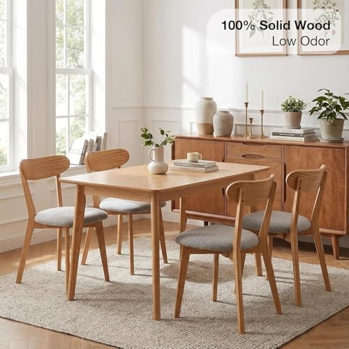 100% Solid Wood Dining Room Chairs - Practical Kitchen Chairs - Wood Chair fo...