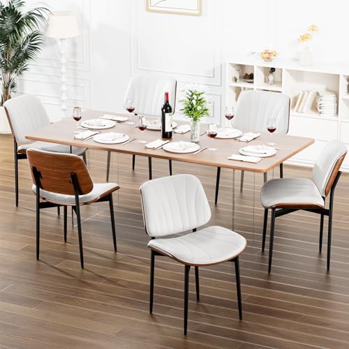 YaFiti Dining Chairs Set of 2, Mid Century Modern PU Leather Kitchen Chairs |...