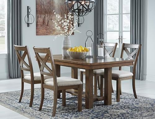 Signature Design by Ashley Extendable Dining Table, Grayish Brown, Seats 8