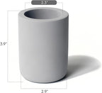 Selegna Drying Stone Toothbrush Holder, Diatomite Toothbrush Holders for Bathroom, Quick Drying Electric Toothbrush & Toothpaste Holder Cup, Diatomaceous Earth Bathroom Sink Organizer (Dark Grey)