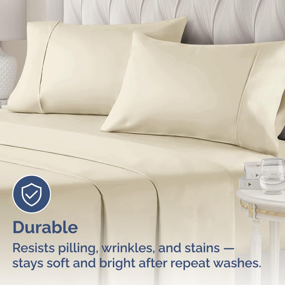 Standard Pillow Cases - 2 Pack - Super Soft Pillowcase Covers - Envelope Enclosure - Hotel Quality Pillow Protectors - Wrinkle Free, Shrink and Stain Resistant - Machine Washable - 20" x 26" (Wheat)