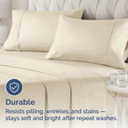 Standard Pillow Cases - 2 Pack - Super Soft Pillowcase Covers - Envelope Enclosure - Hotel Quality Pillow Protectors - Wrinkle Free, Shrink and Stain Resistant - Machine Washable - 20" x 26" (Wheat)