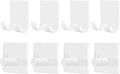 CGBE Razor Holder for Shower, 4 Packs Shaver Holder and 4 Packs Shower Hooks, Self Adhesive Damage Free Wall Hooks for Bathroom - White