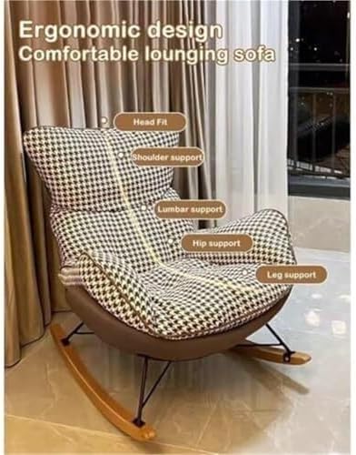 Rocking Recliner Chair with Footrest & Lumbar Support, Tech Cloth Single ...