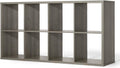 CAPHAUS Sturdy Room 13-Inch Cube Storage Organizer Shelf, with Extra Thick Exterior Edge, Open Storage Shelf Divider, Bookcase, 6-Cube / 8-Cube / 9-Cube, Colors Available in Rustic Grey Oak and White