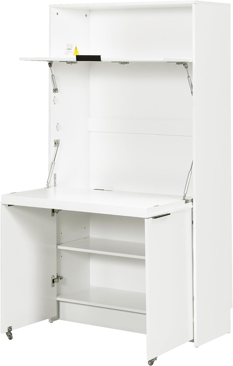 RuiSiSi 69" Kitchen Pantry Buffet with Hutch and and Foldable Workstatio...