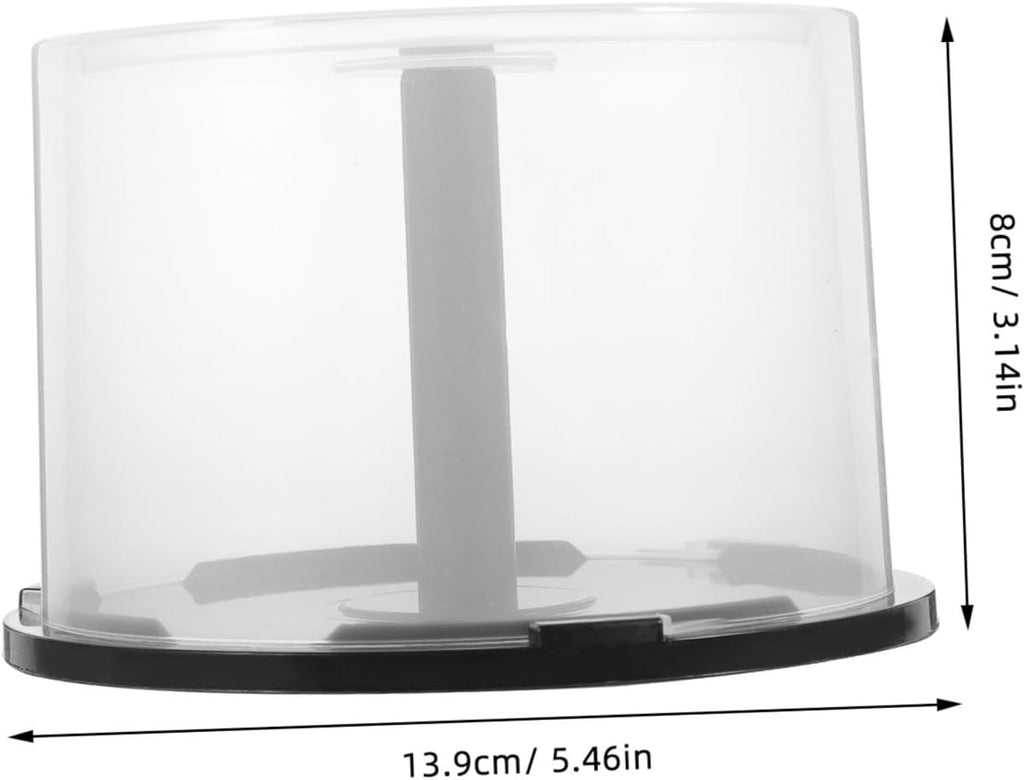 BESPORTBLE 2 Pcs Cd Storage Bucket Empty Dvd Storage Container Portable Cd Holder for Desktop or Bookshelf Protects Discs and Moisture 5.47 X 5.47 X 3.14 in