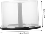 BESPORTBLE 2 Pcs Cd Storage Bucket Empty Dvd Storage Container Portable Cd Holder for Desktop or Bookshelf Protects Discs and Moisture 5.47 X 5.47 X 3.14 in