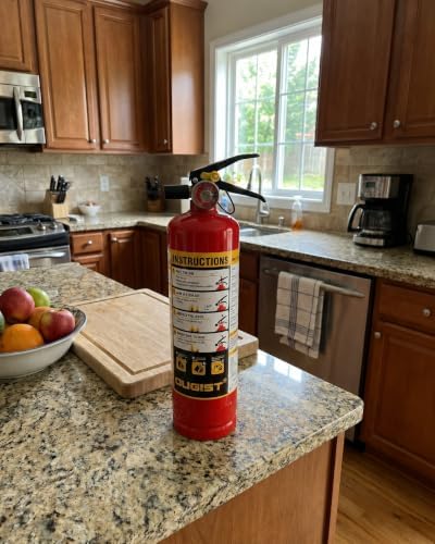 Ougist Home Fire Extinguisher, 2.5 lb ABC Dry Chemical 1-A:10-B:C, 2 Pack