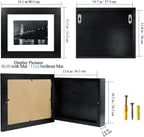 Hidden Gun Storage - Gun Safe Pistol Storage, 11"x14" Matted to 8"x10" Concealment Furniture Secret Decor Solid Wooden Handgun Picture Frames Box