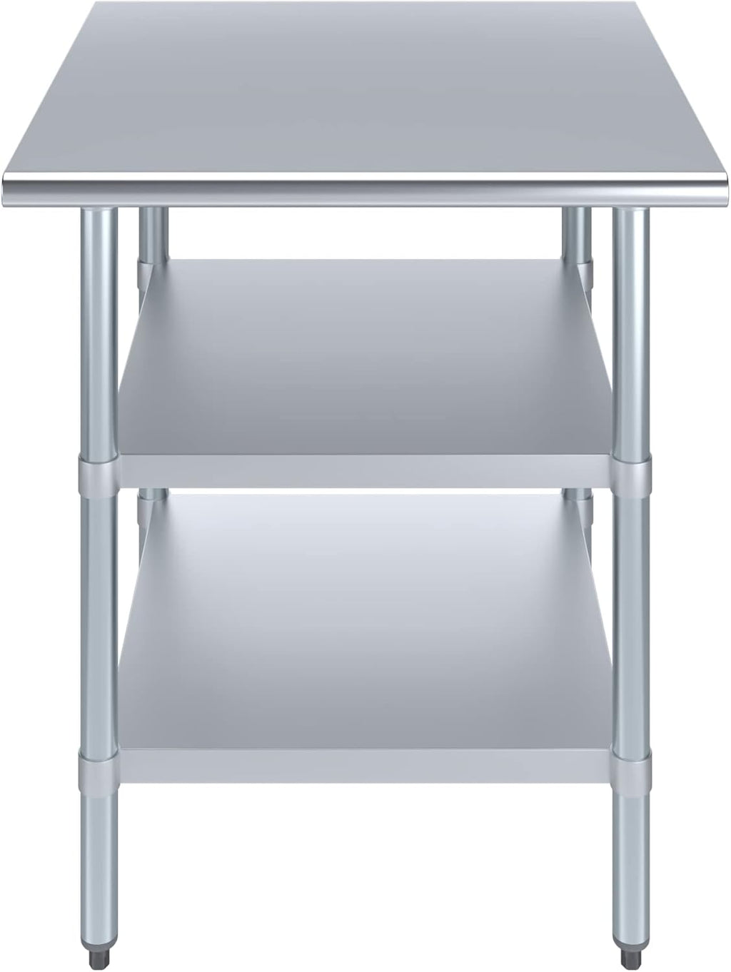 AmGood Stainless Steel Work Table with 2 Shelves | NSF | Metal Utility Table (30" Long x 30" Deep)