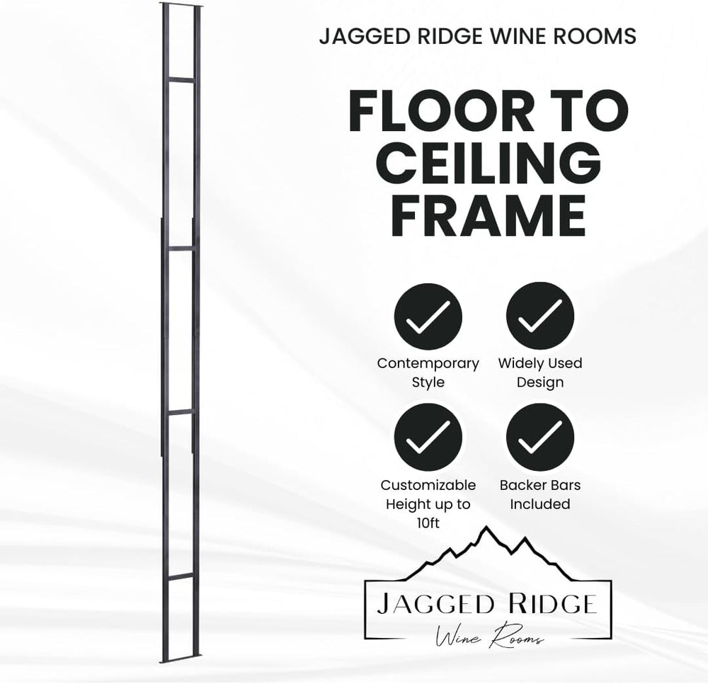 Jagged Ridge Floor-to-Ceiling Wine Rack Bundle 48 Bottles – (1) Floor-to-Ceil...