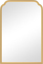 20X30 Inch Gold Bathroom Mirror for Wall, Modern Rounded Corner Rectangle Mirror with Non-Rusting Iron Metal Framed Bathroom Vanity Mirror for Over Sink Wall Decor(Tempered Glass)