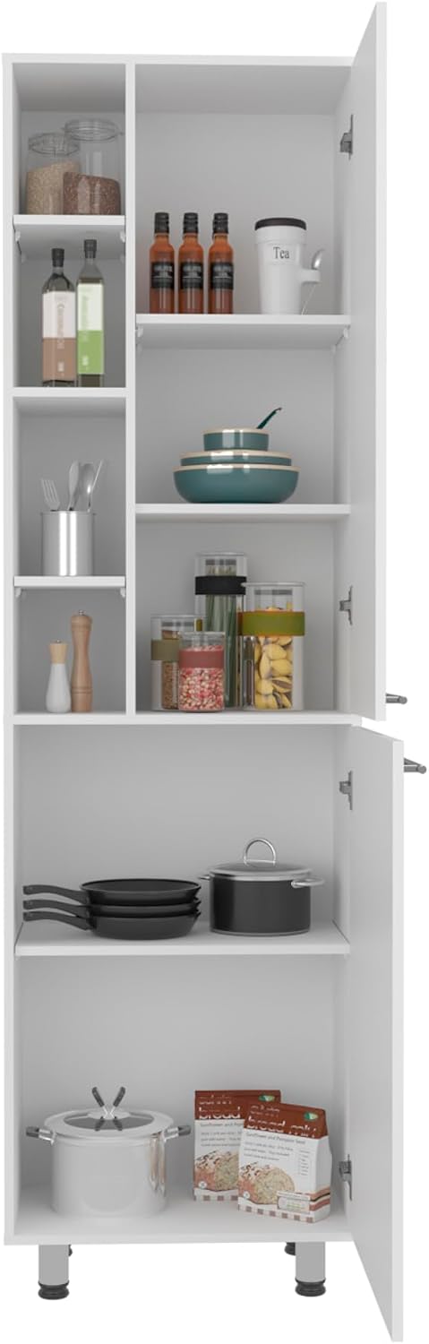 Kitchen Pantry with 2 Doors and Adjustable Shelves | Adjustable shelves and s...