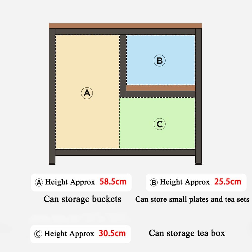 Side Table for Living Room,3 Tier End Table with Storage,Sofa Side Table for ...