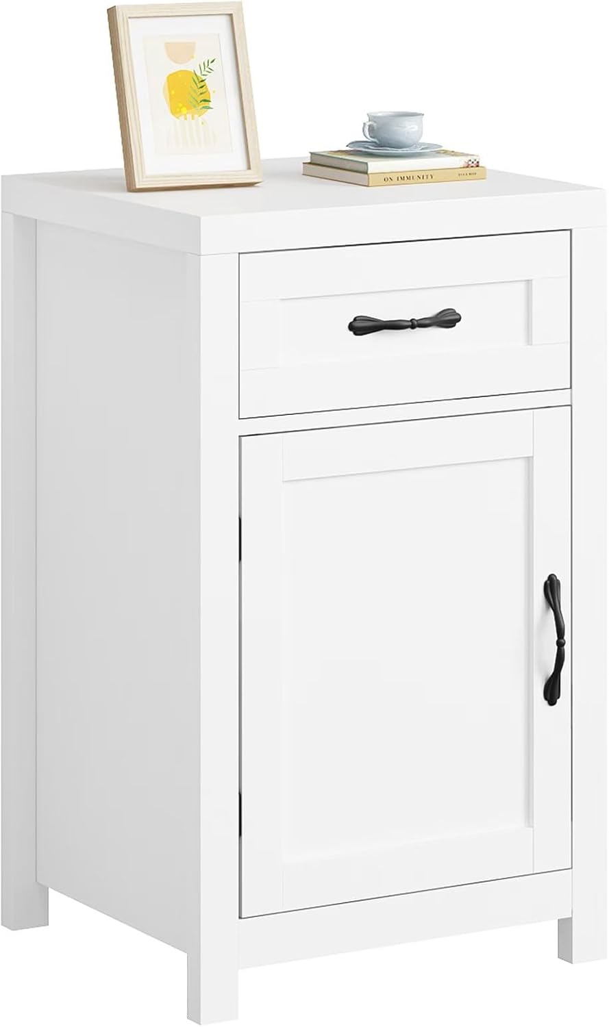 CARPETNAL Night Stand Nightstand with Drawer Storage Bed Side Table End Table...