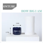 ONTUBE Porcelain Paper Clip Holders,Ceramic Paper Clip Organizer (Navy)