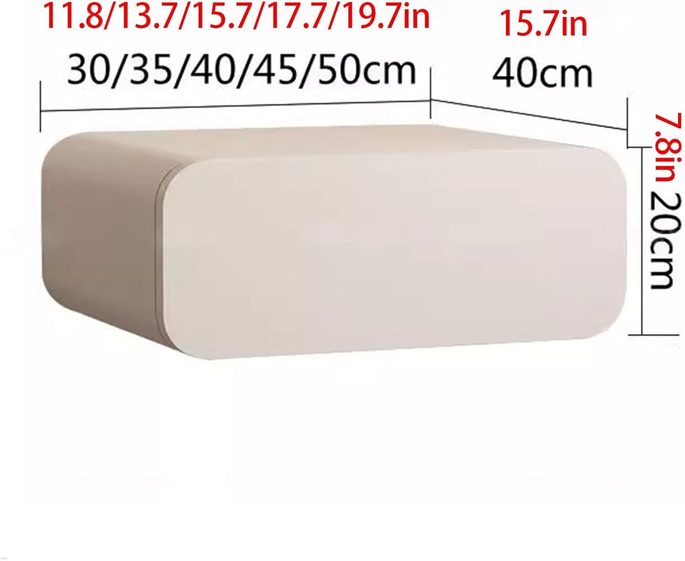 Floating Wall Mounted Night Stand with Storage Drawer, Modern Small Bed End T...