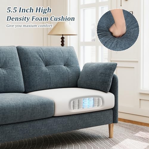 Hanherry Loveseat Sofa, 62.6" Small Couch for Living Room, Comfy Chenill...