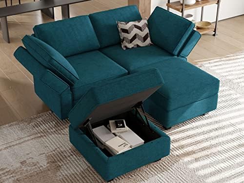 Bellfin Modular Sectional Sleeper Sofa Convertible Sofas with Storage Ottoman...