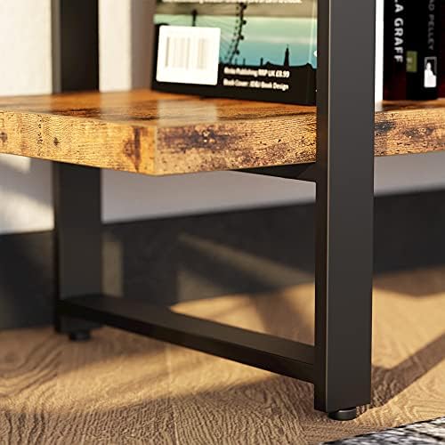 IRONCK Industrial Bookshelf and Bookcase Double Wide 5 Tier, Large Open Shelv...