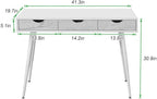Need White Desk with Storage Desk Drawer Dressing Table,Writing Computer Desk Modern with 3 Drawers, Makeup Vanity Table GCBG1016-ND