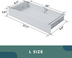 FLEXISPOT Under Desk Drawer 17.7in Wide Pull-Out Drawer for Storage Slide-out Under Desk Organizer for Office Home(L, White)