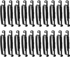 20 Pcs Metal Belt Clip Reusable Slides Strap Clip Holder for Outdoor Camping Belt Kettle Sling Bag Backpack, Black
