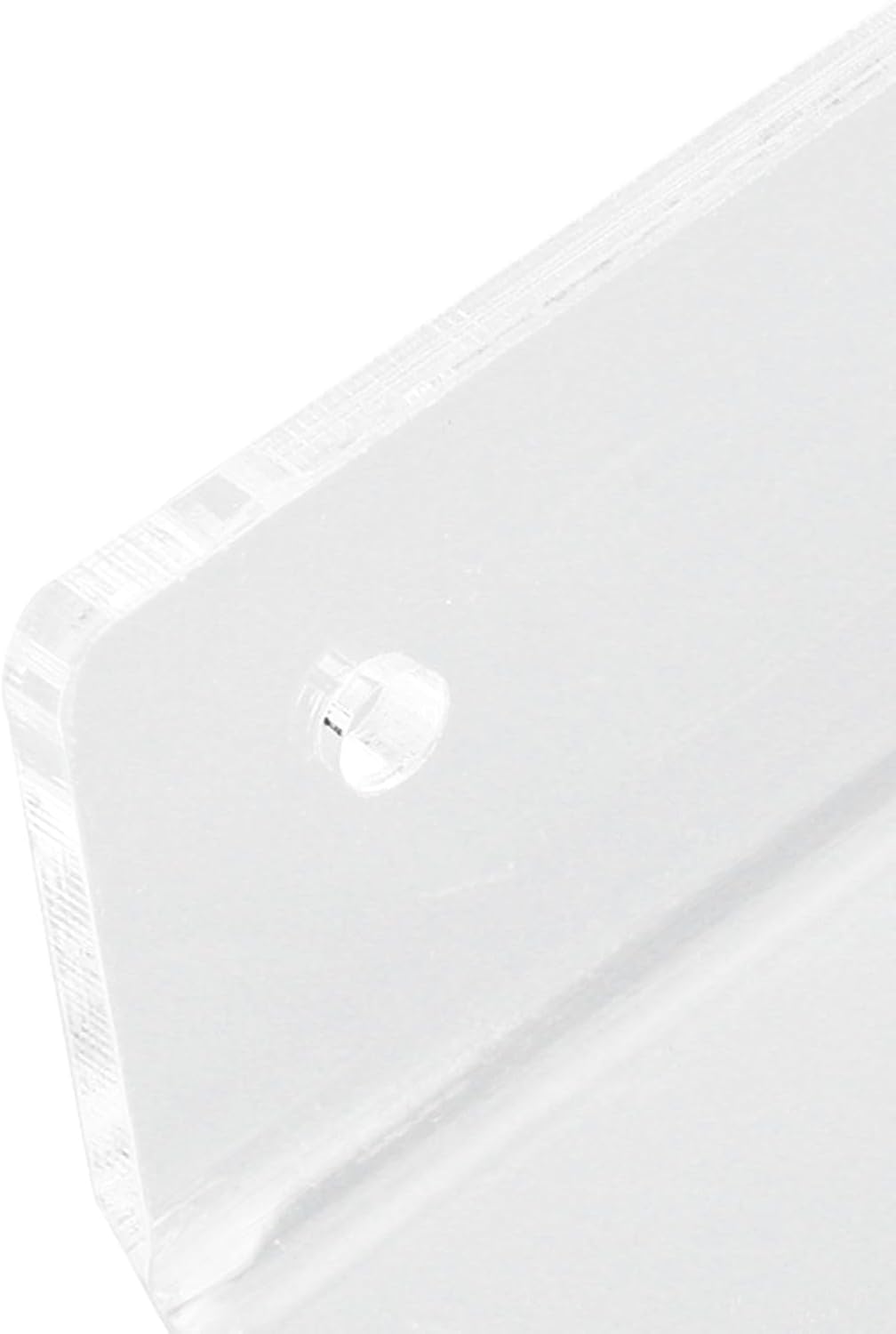 6Pcs Clear Acrylic Record Shelf, Wall Mount Vinyls CD Storage Rack Floating Shelves with Mounting Accessories, for Home Office Living Room Bedroom