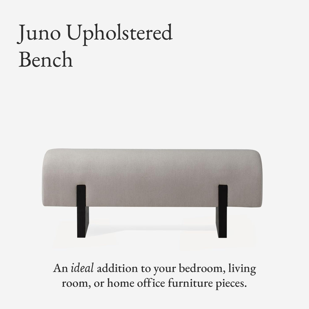 Maven Lane Juno Modern Wooden Upholstered Bench, Padded Seat for Kitchin Dini...